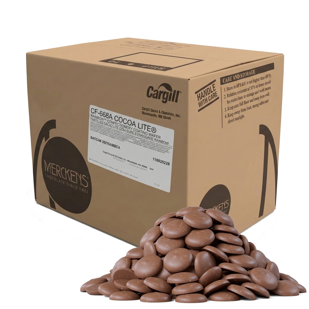 Merckens Milk Melting Wafers - 45 lb