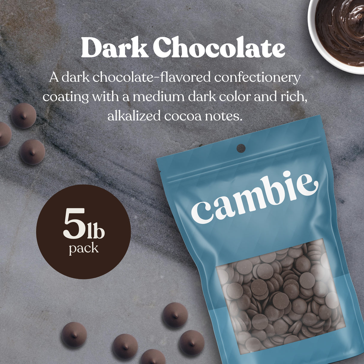 Merckens Dark Melting Wafers - 5 lb