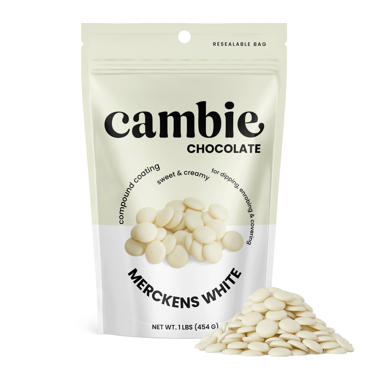 Merckens White Melting Wafers - 1 lb