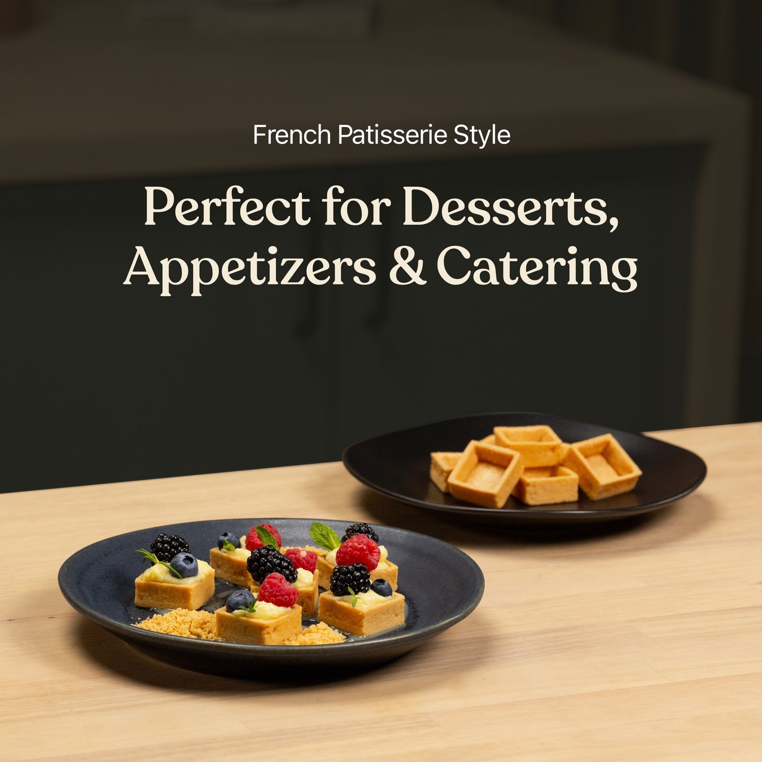 Mini Square Vanilla Tart Shells 1.3" (Pack of 336)