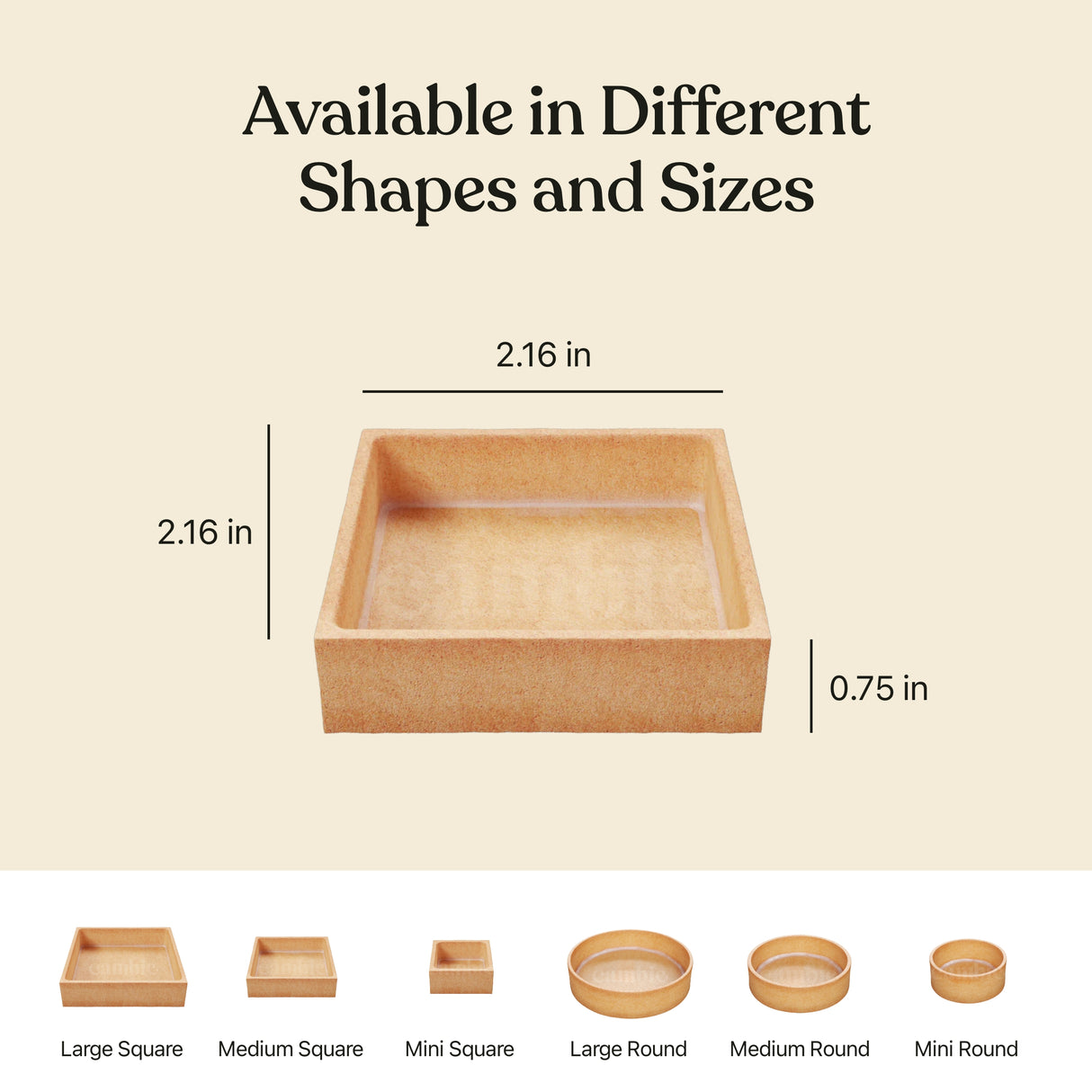 Medium Square Vanilla Tart Shells 2.16" (Pack of 140)