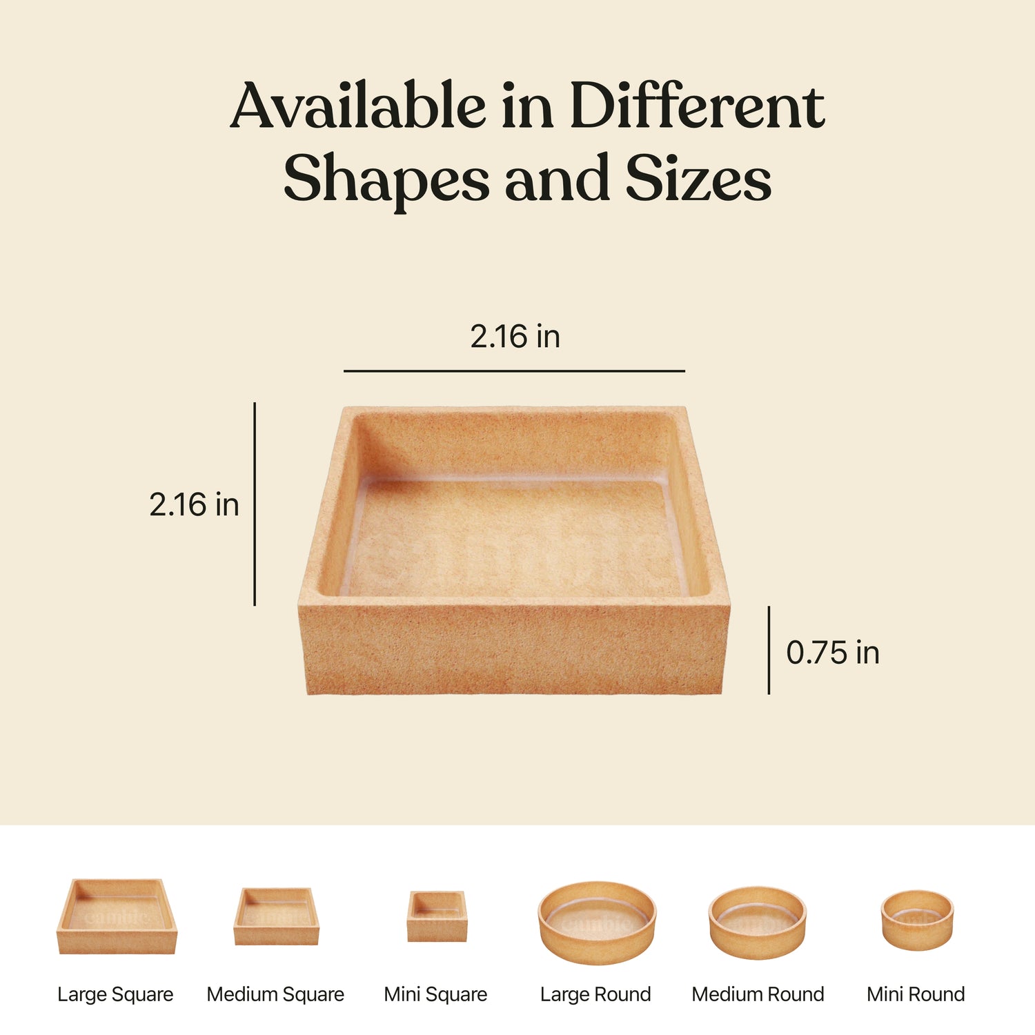 Medium Square Vanilla Tart Shells 2.16" (Pack of 140)