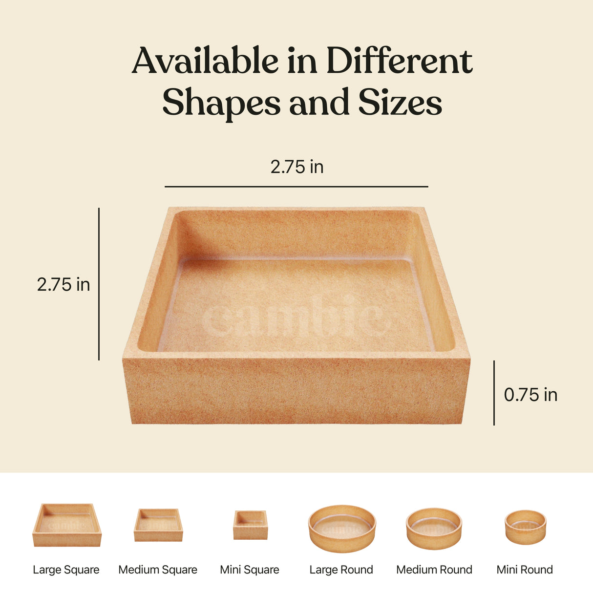 Large Square Vanilla Tart Shells 2.8" (Pack of 72)