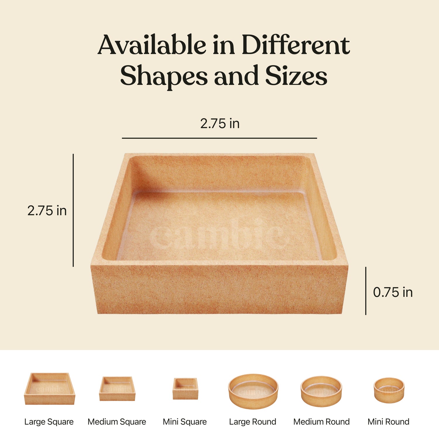 Large Square Vanilla Tart Shells 2.8" (Pack of 72)