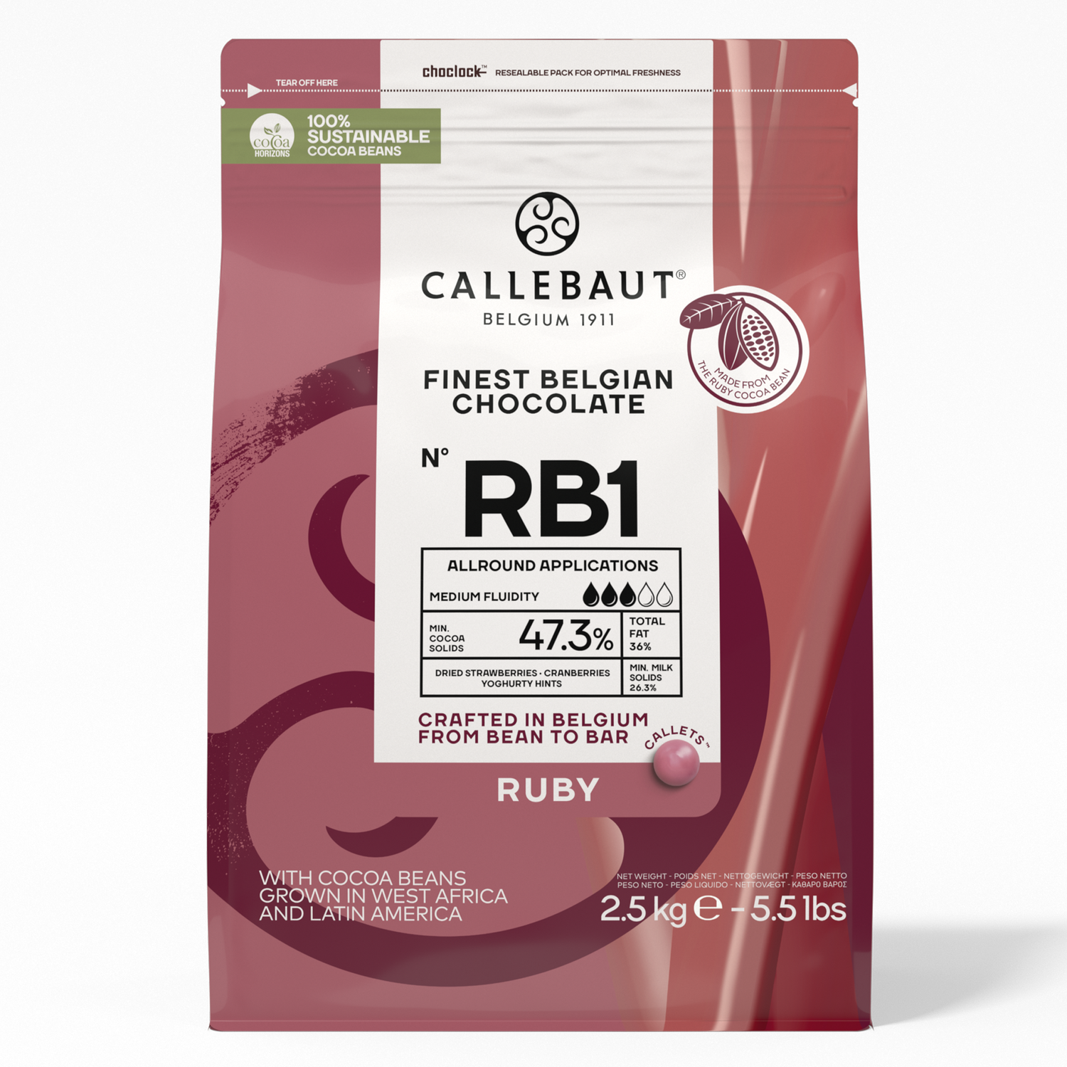 Ruby Chocolate Callets - 2.5 kg