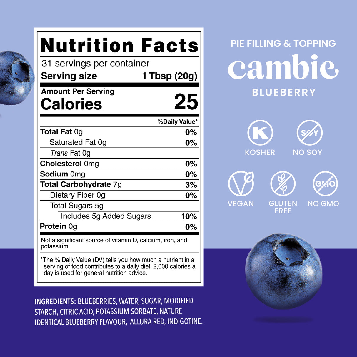 Blueberry Pie Filling - 610 g