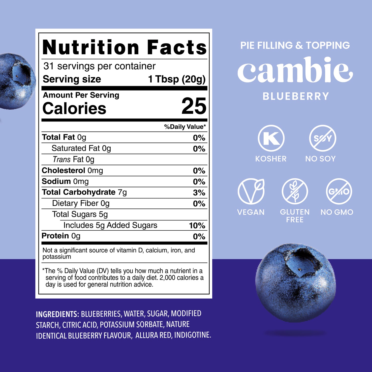Blueberry Pie Filling - 610 g