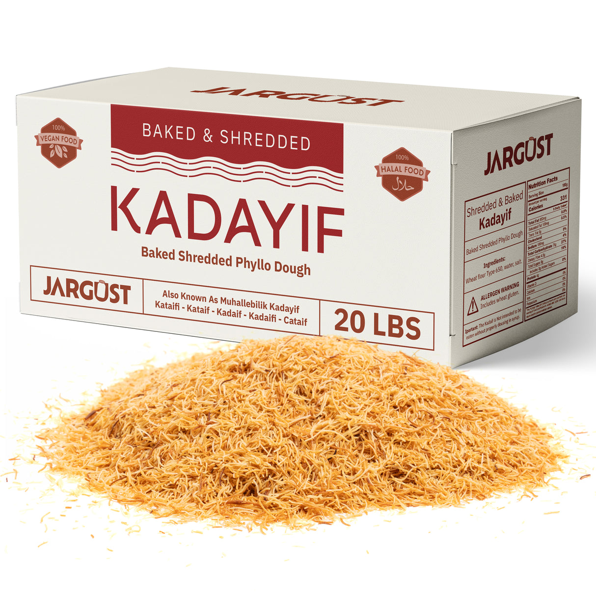 Baked & Shredded Kadayif - 20 lb