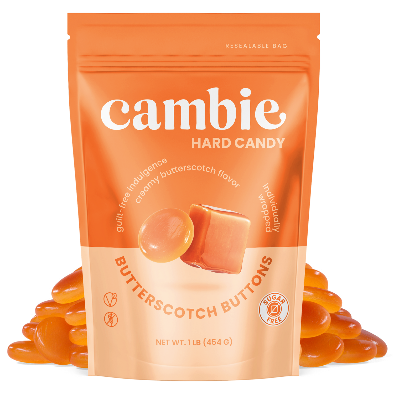 Sugar Free Butterscotch Buttons - 1 lb