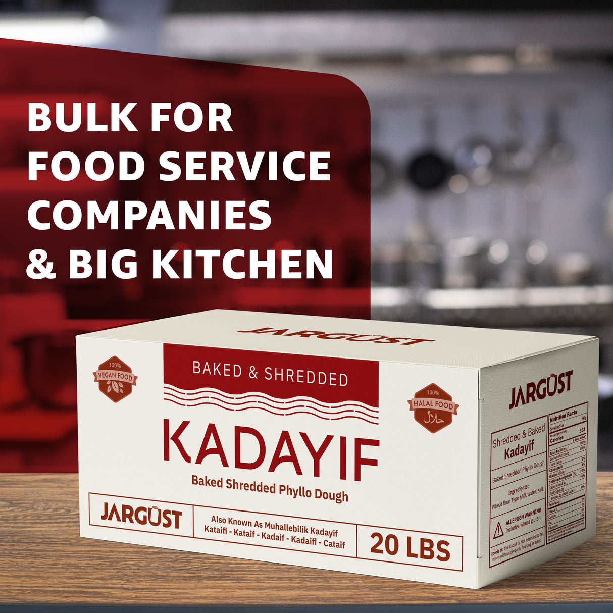 Baked & Shredded Kadayif - 20 lb