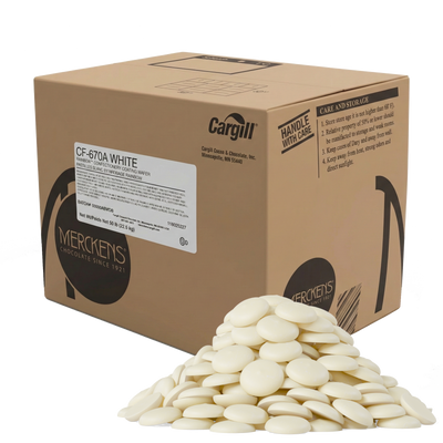 Merckens White Melting Wafers - 50 lb