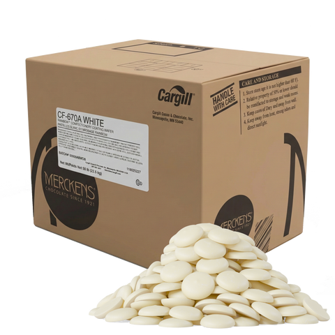 Merckens White Melting Wafers - 50 lb