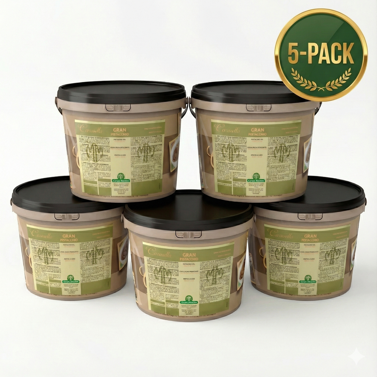 Gran Pistachio Cream - 5 kg (Pack of 5)