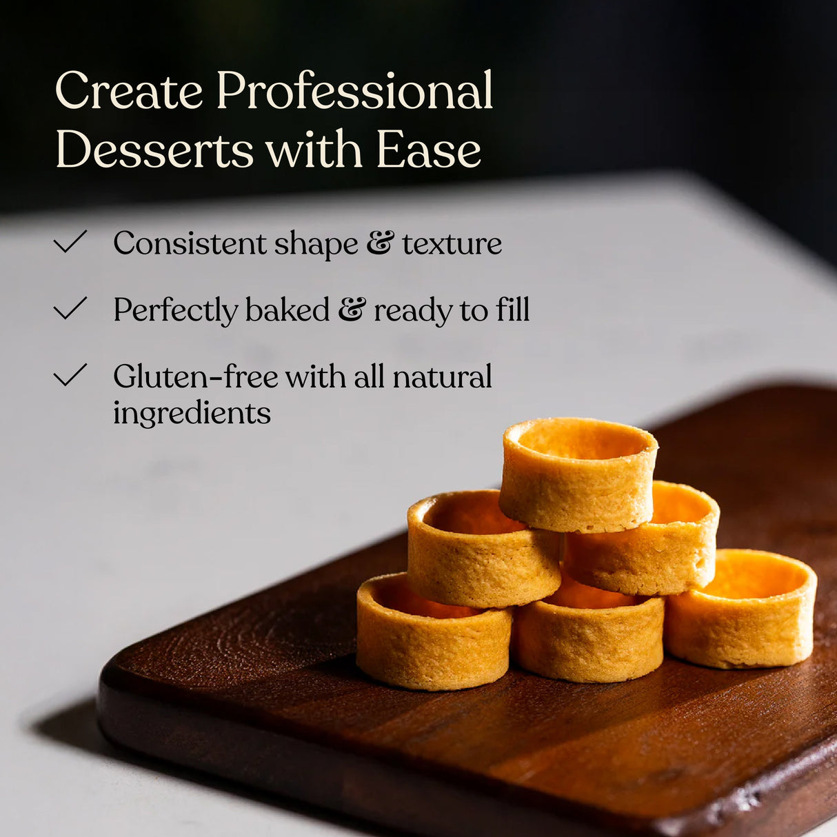 Gluten Free Mini Round Vanilla Tart Shells 1.38" (Pack of 288)