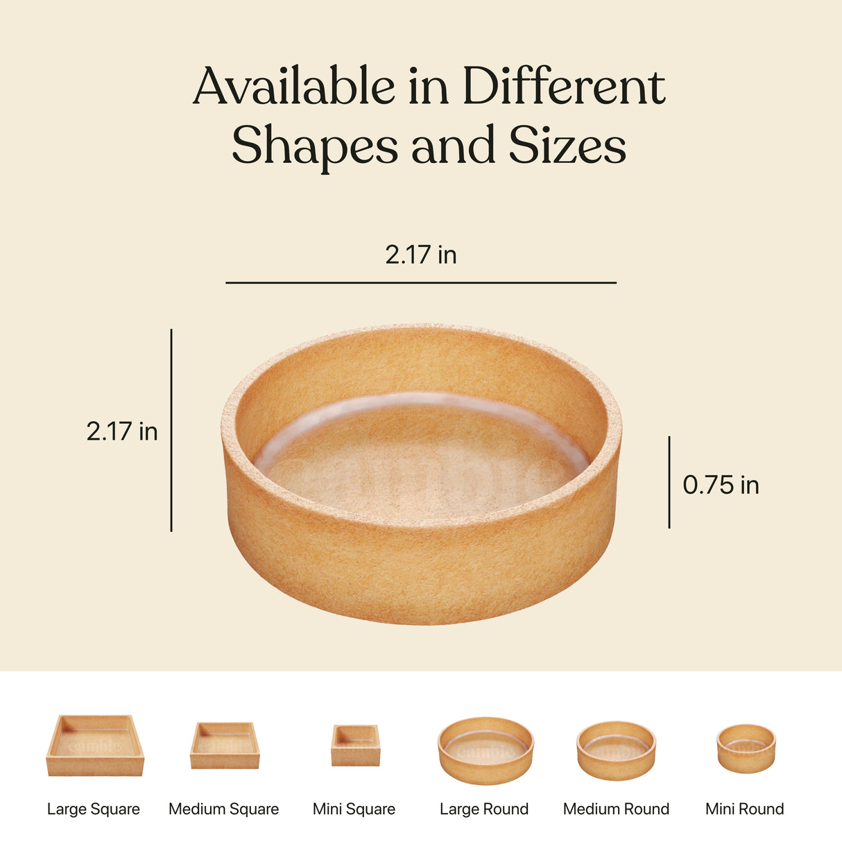 Gluten Free Medium Round Vanilla Tart Shells 2.17" (Pack of 120)