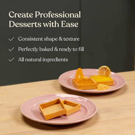 Large Square Vanilla Tart Shells 2.8" (Pack of 72)
