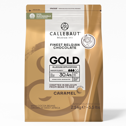 Gold Chocolate Callets 30.4% - 2.5 kg