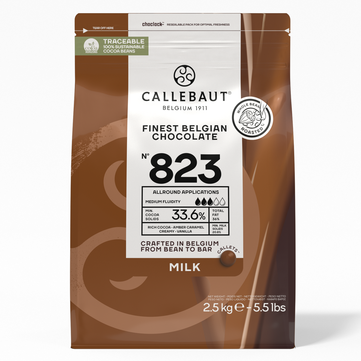 823 Milk Chocolate Callets 33.6% - 2.5 kg – Cambie
