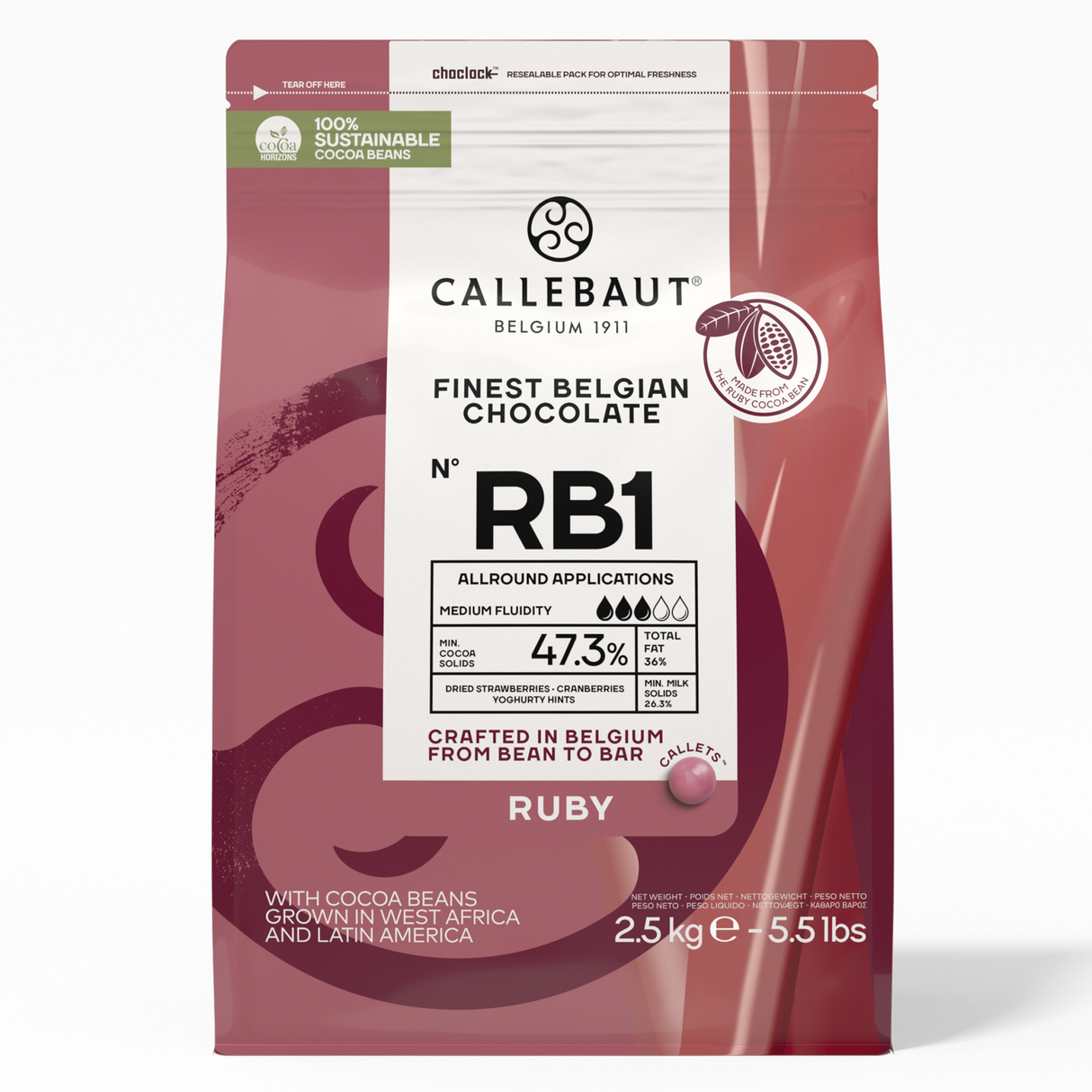 Ruby Chocolate Callets - 2.5 kg