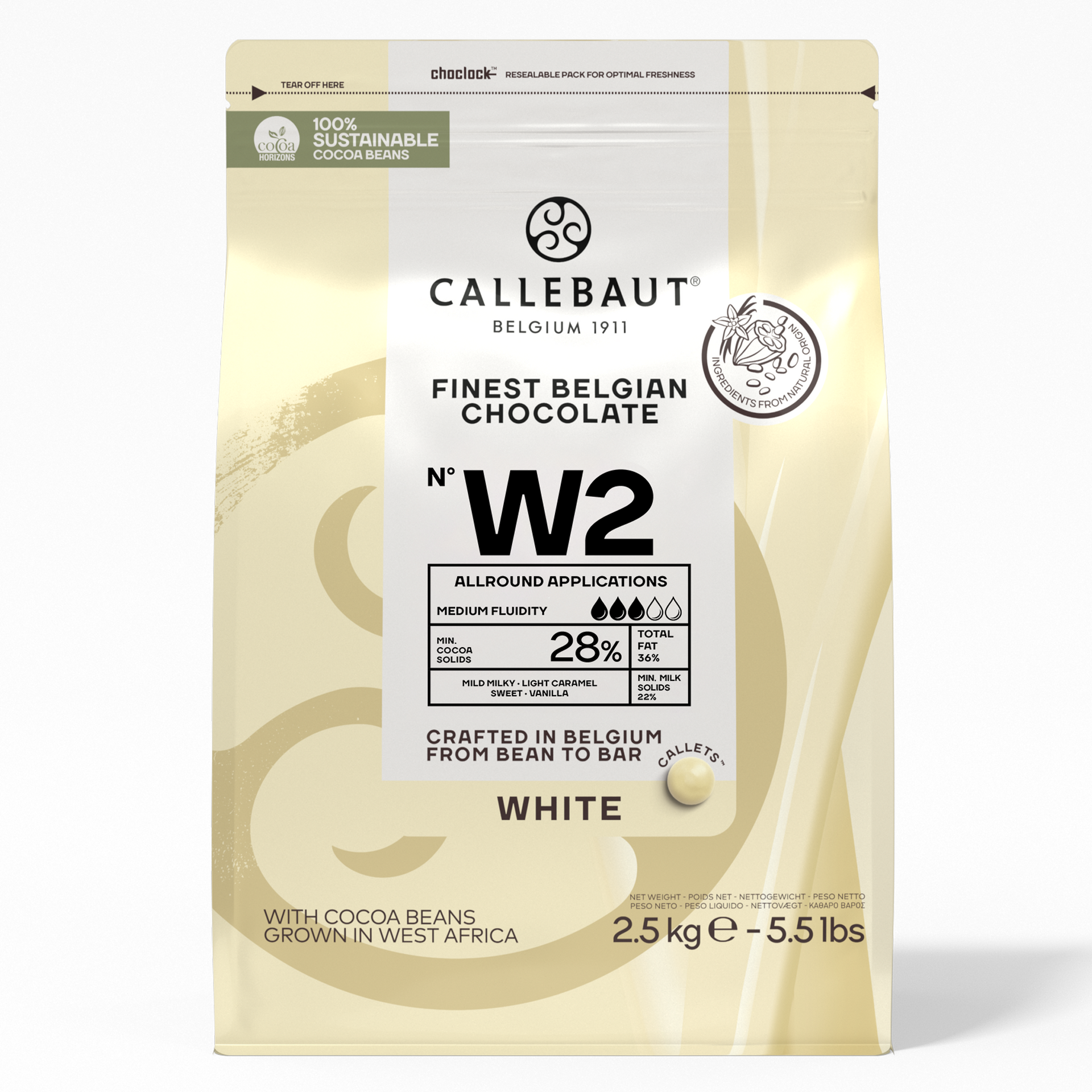 カレボーホワイト2.5kg×5袋 W2 White Chocolate Callets 28% - 2.5 kg – Cambie
