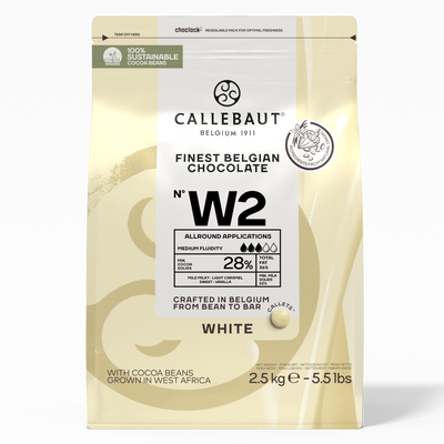 W2 White Chocolate Callets 28% - 2.5 kg