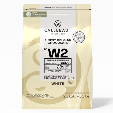 W2 White Chocolate Callets 28% - 2.5 kg
