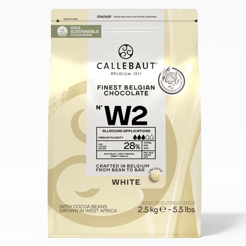 W2 White Chocolate Callets 28% - 2.5 kg
