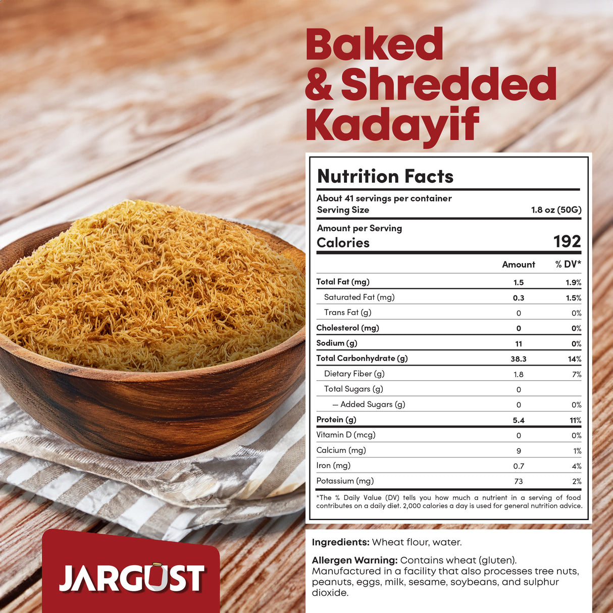Baked & Shredded Kadayif - 6 lb