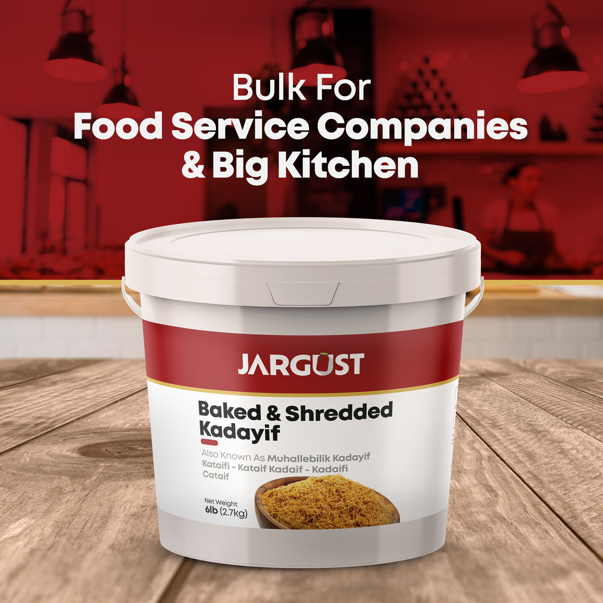 Baked & Shredded Kadayif - 6 lb