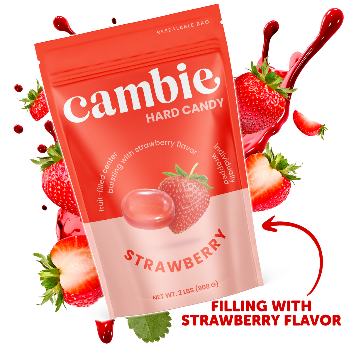 Strawberry Filled Candy - 2 lb