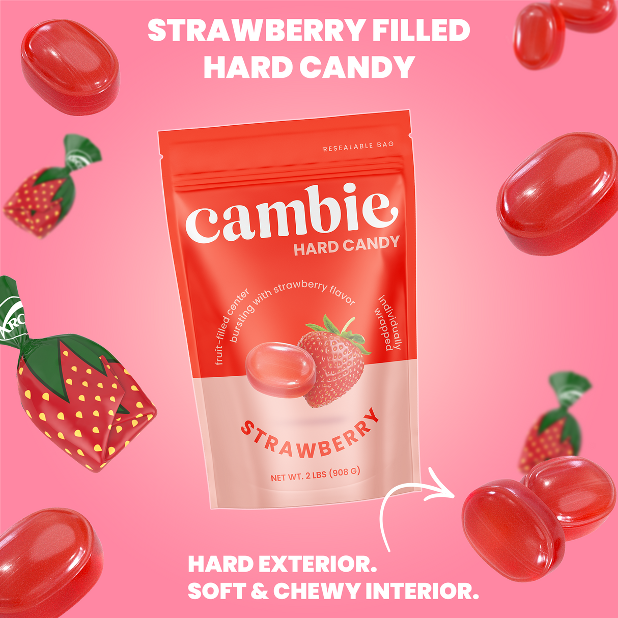 Strawberry Filled Candy - 2 lb