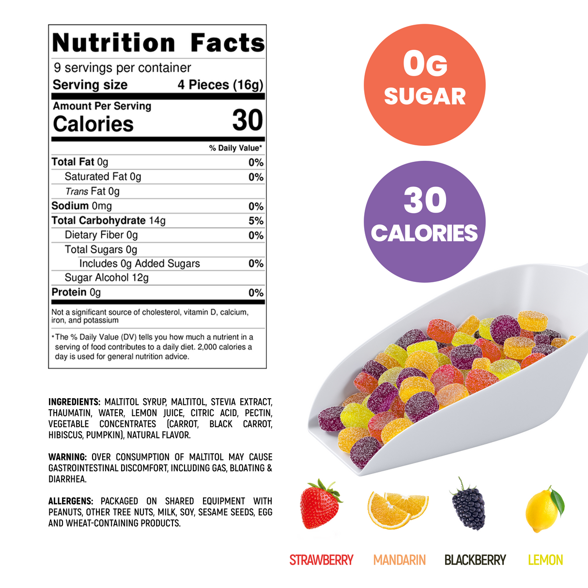 Sugar Free Fruit Candy - 4 oz (Pack of 6)